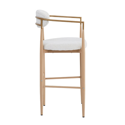 Upholstered Barstools With Back For Kitchen (Set of 2)