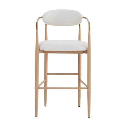 Upholstered Barstools With Back For Kitchen (Set of 2)