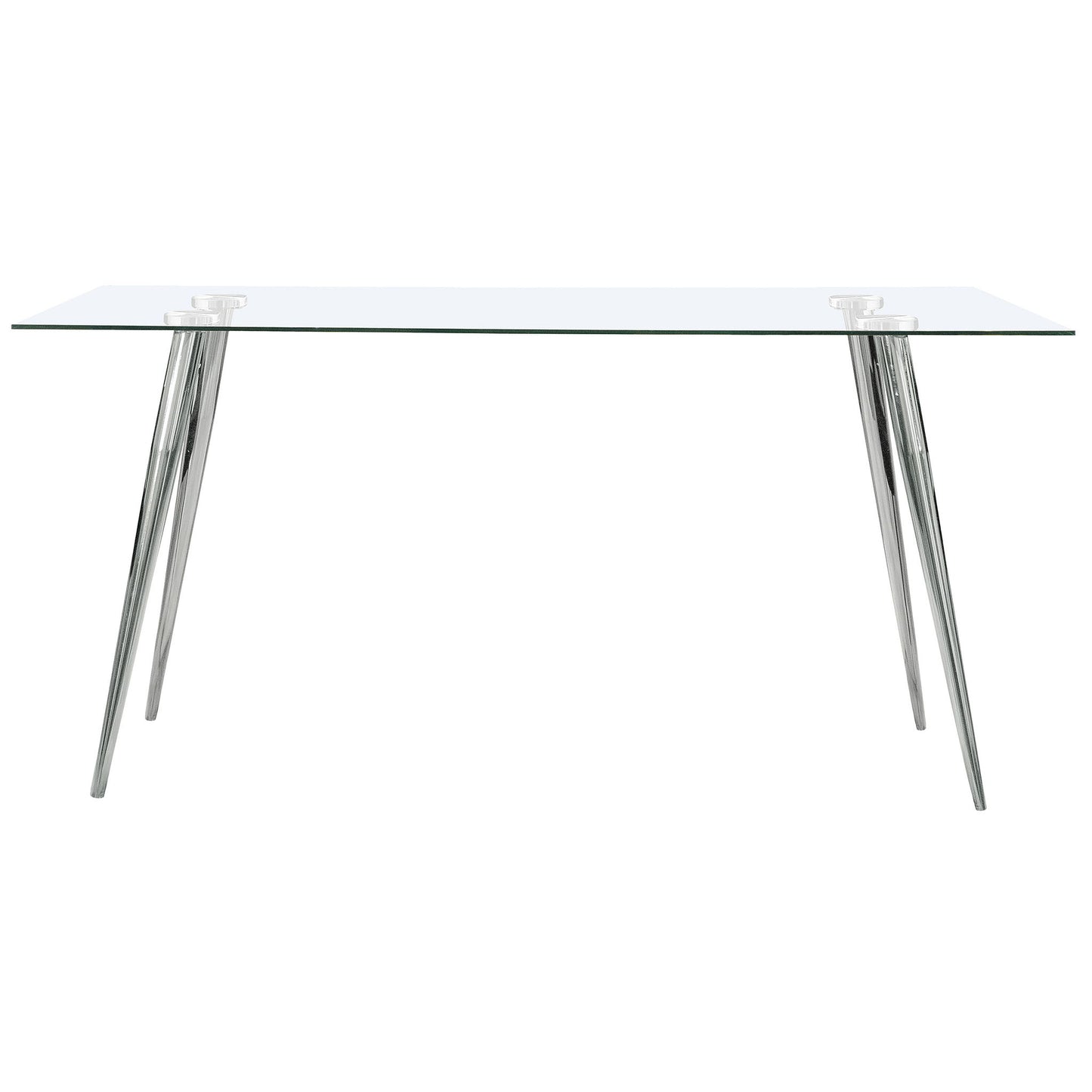 Vendas - Rectangular Glass Top Dining Table - Chrome