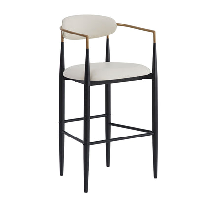 Upholstered Barstools With Back For Kitchen (Set of 2)