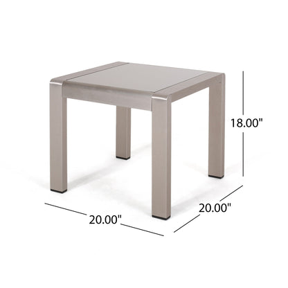 Cape Coral - Contemporary Side Table With Frosted Glass Top