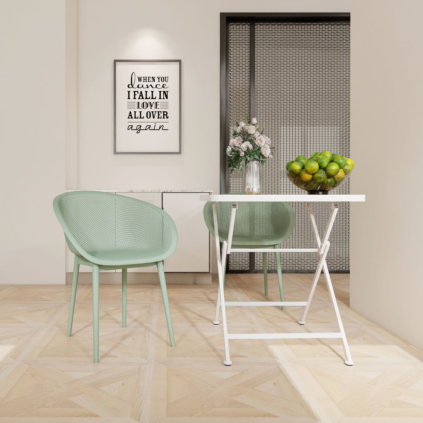 2 Pack Lounge Chair Set & Folding Square Table