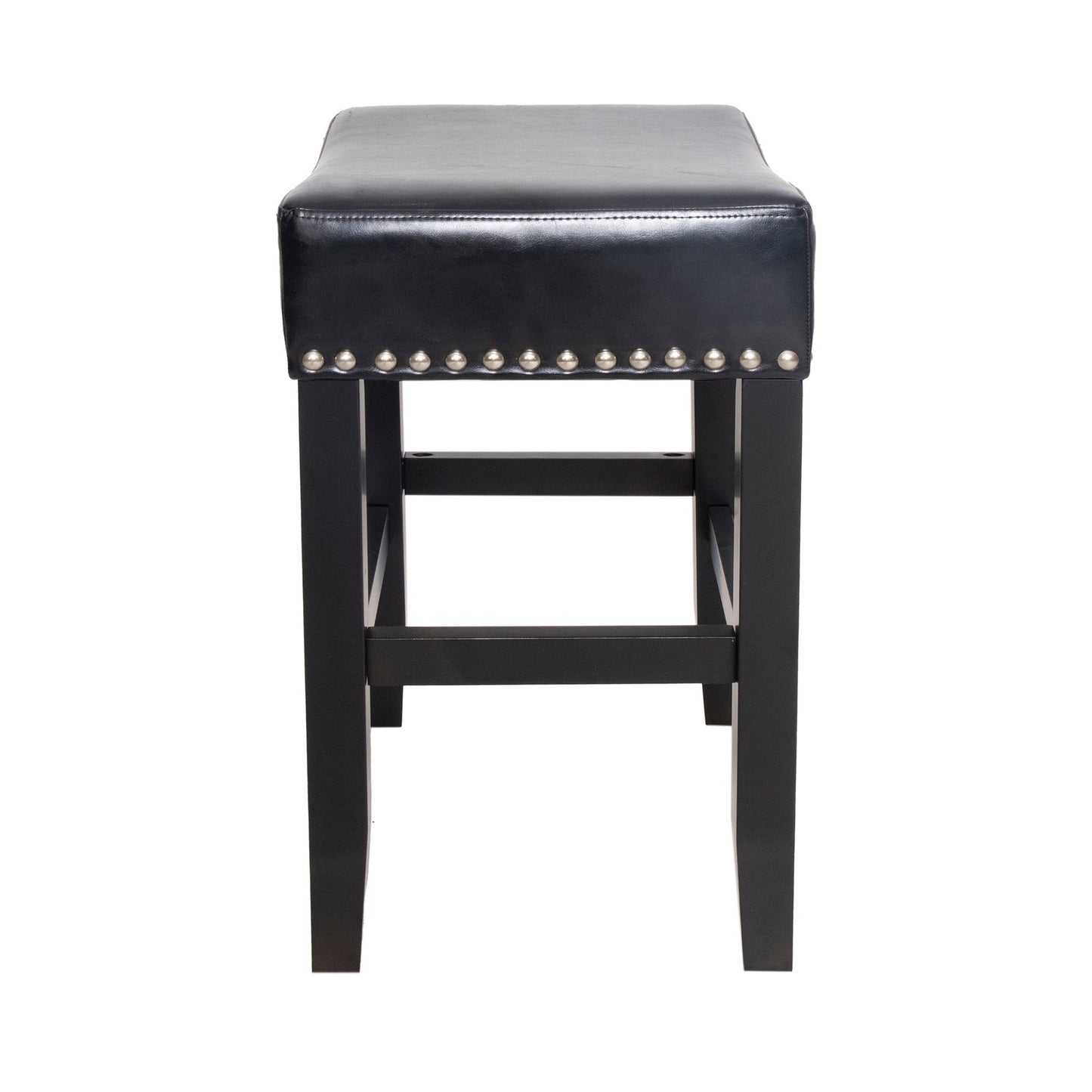 Soltique - Backless Dining Counter Stool With Nailhead Trim (Set of 2)