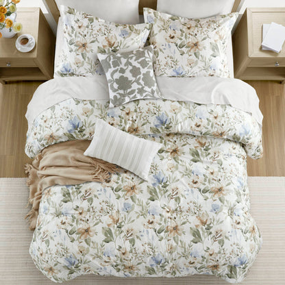 Herbal - King 6 Piece Print Oversized Comforter Set - Multi