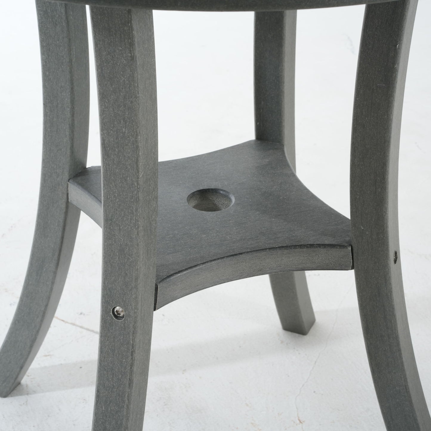 3 Piece Outdoor Dining Set, Round Patio Table With 2 Armless Chairs