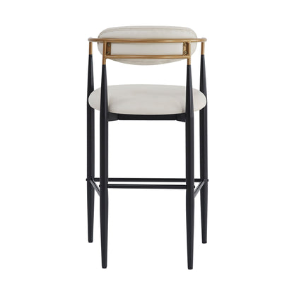 Upholstered Barstools With Back For Kitchen (Set of 2)