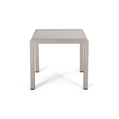 Cape Coral - Contemporary Side Table With Frosted Glass Top
