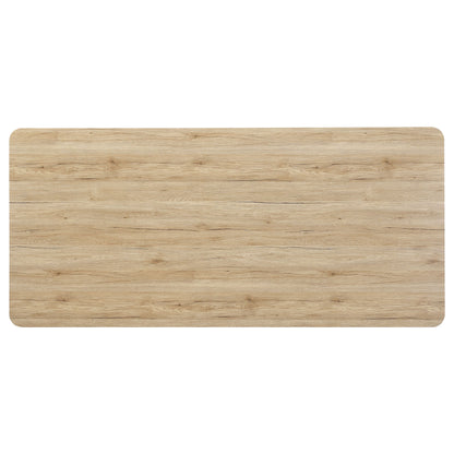 Galahan - Rectangular Dining Table With Twisted Pedestal Base - Oak