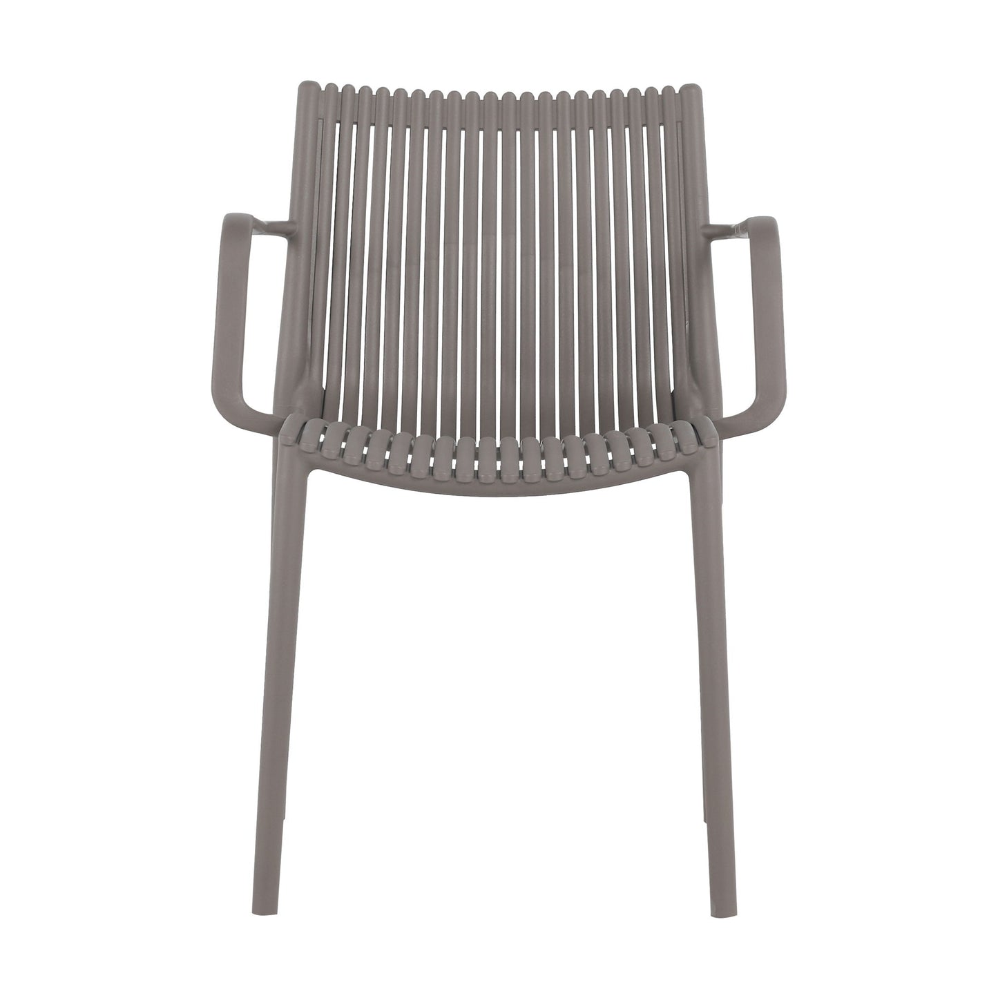 4 Modern Stackable Armchair Matched With Long Table