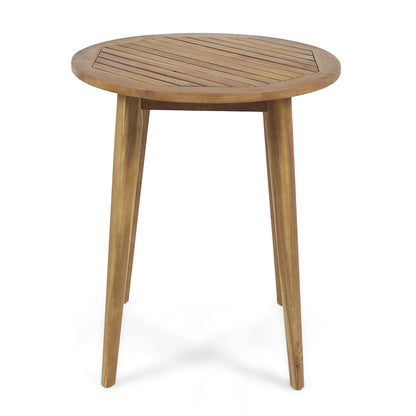 Stamford - Modern Outdoor Bistro Table With Water Resistant - Teak