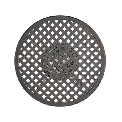 3 Piece Outdoor Aluminium Cast Bistro Set With Ice Bucket - Copper