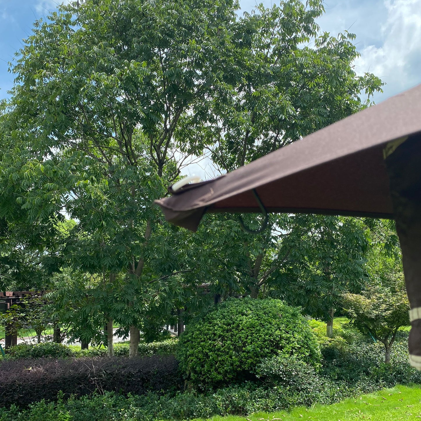 Patio Gazebo Tent With Ventilated Double Roof And Mosquito Net For Backyard Or Garden