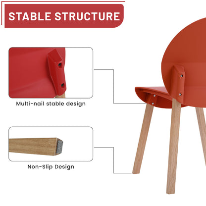 4 Piece Set Of Single Chairs With A Design Combining Modern And Traditional Elements