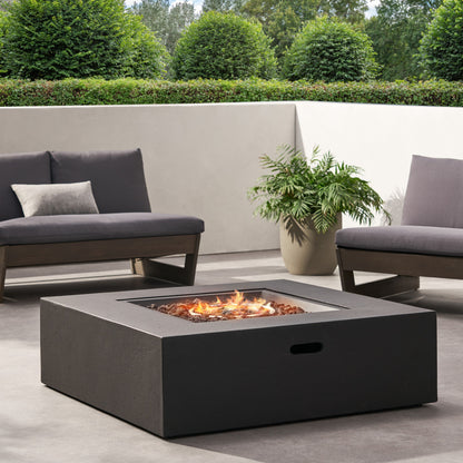 Modern 50, 000 Btu Square Fire Table With Propane Tank