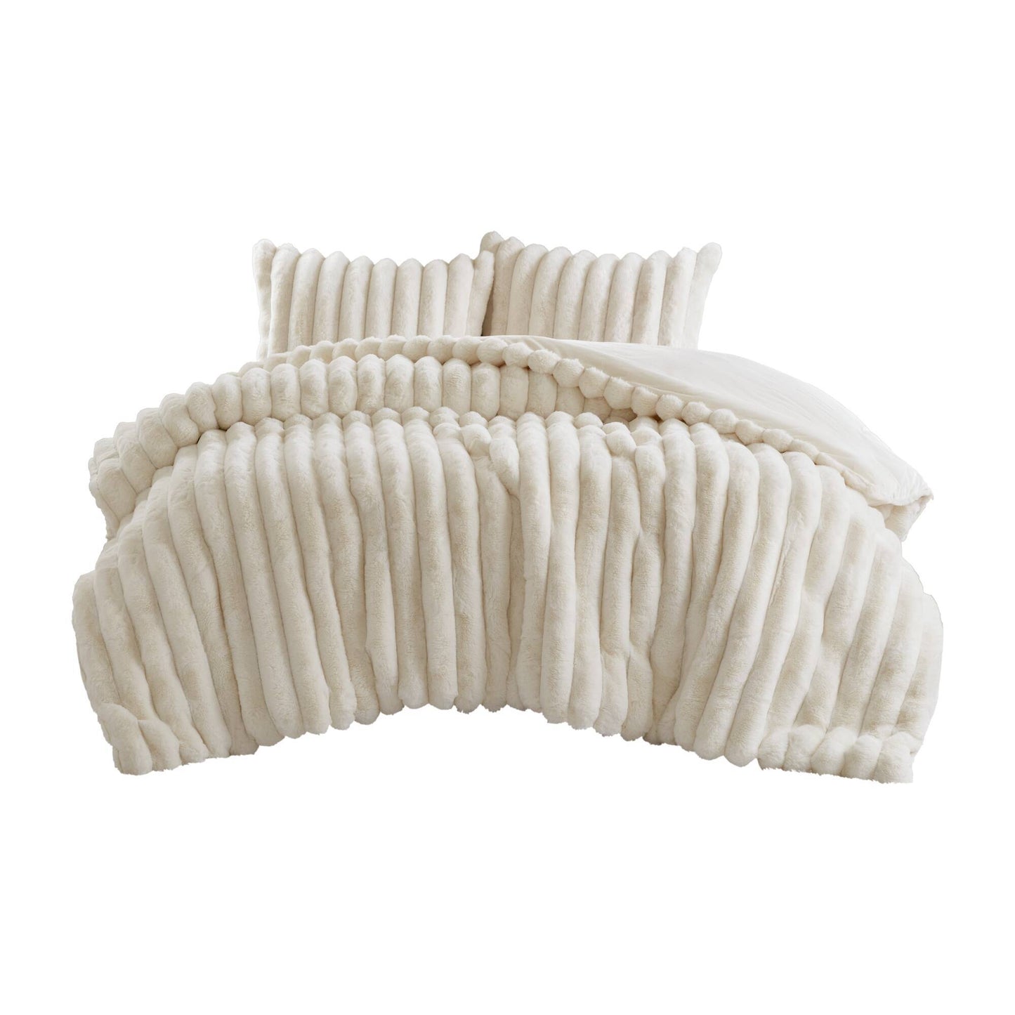 Jasmine - King Ultrasoft Ribbed Comforter Set - Ivory