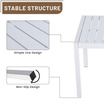 4 Piece Set Of Single Chairs With Long Table