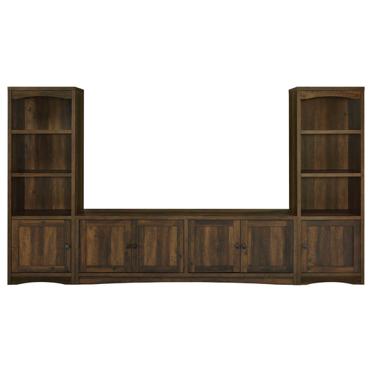 Lunetta - 3 Piece TV Stand With Media Towers - Pine Wood