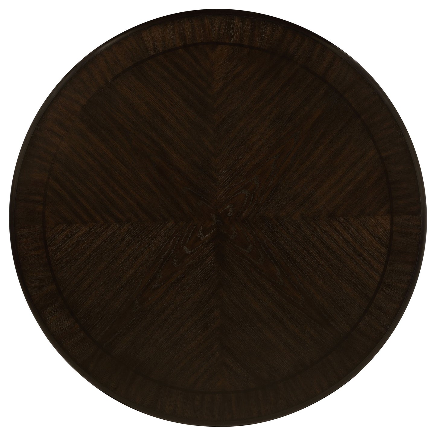 Fulton - Round Dining Table With Drawer - Dark Brown