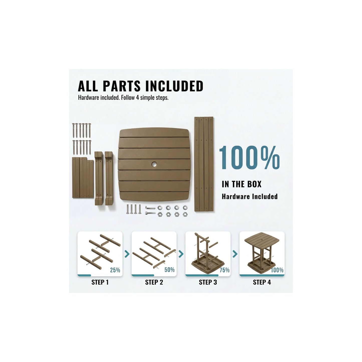 Bar-Height Outdoor Patio Table