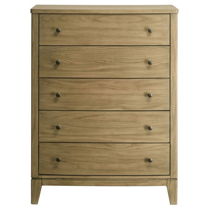 Menlo - 5 Drawer Bedroom Chest Of Drawers - Natural