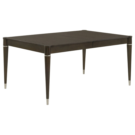 Blakely - Leaf Dining Table With Tapered Legs Accents - Ash Brown