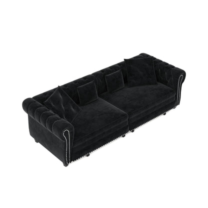 3 In 1 Convertible Sleeper Sofa Bed With Movable Ottoman