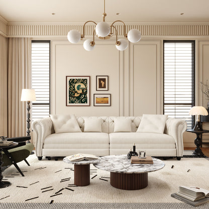 3 In 1 Convertible Sleeper Sofa Bed With Movable Ottoman